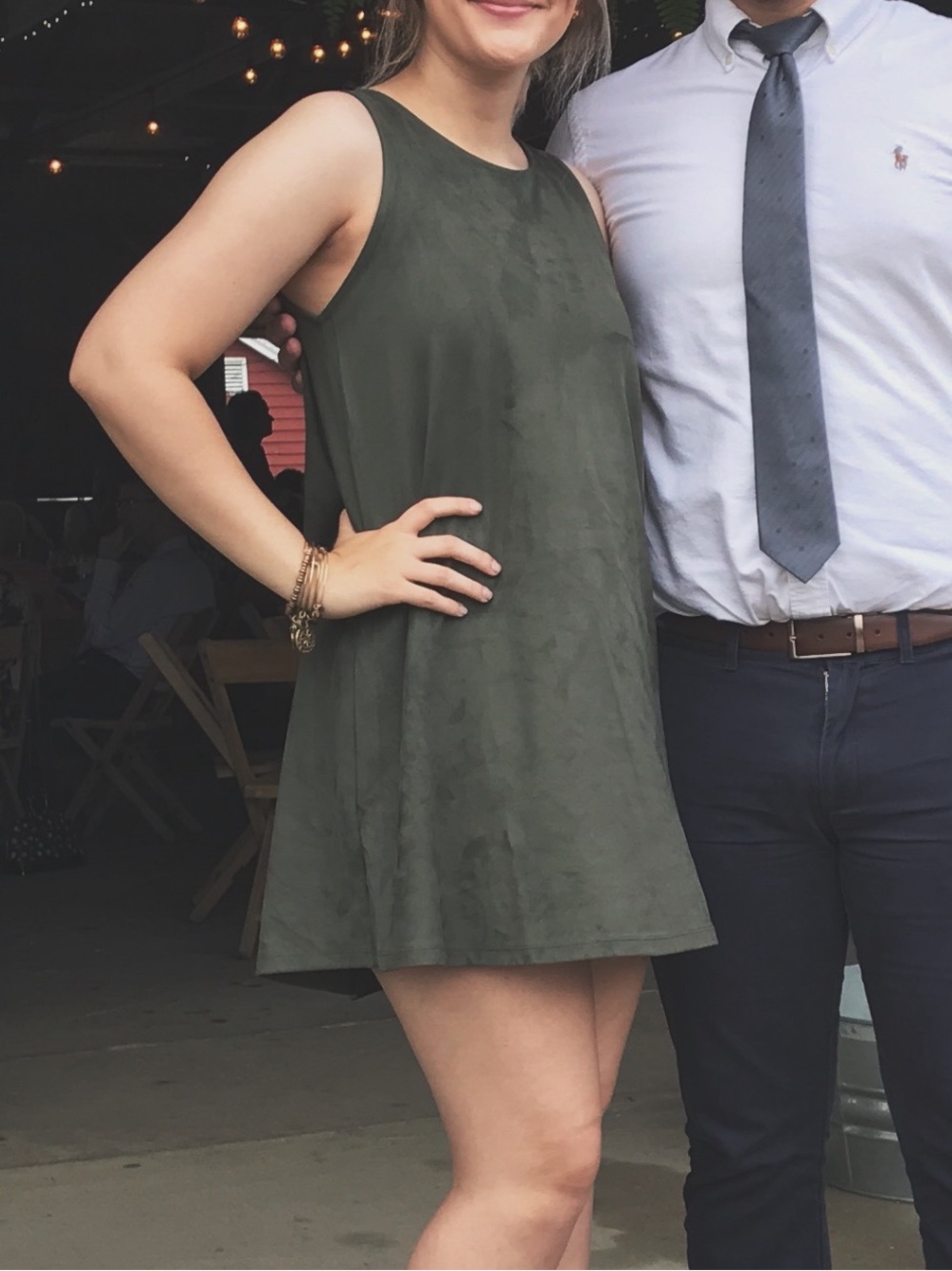 Forever 21 Olive Green Sleeveless A-Line Mini Dress